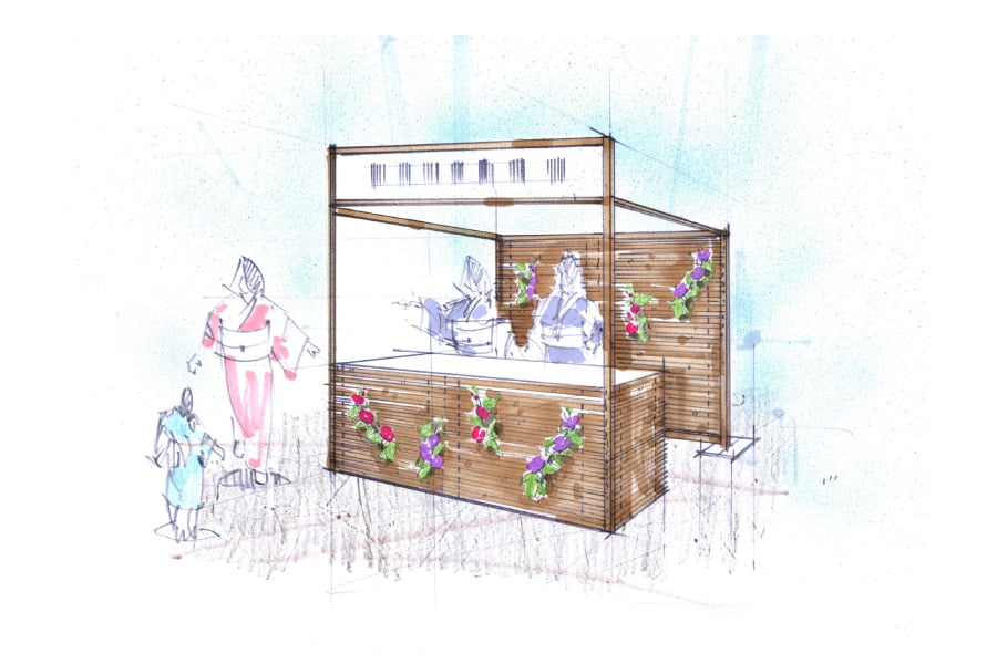 手ぬぐい販売所イメージ